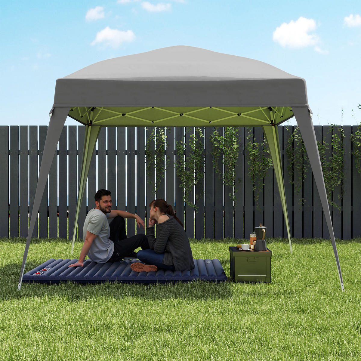 ERSATZDACH aus Polyester Hellgrau - Hellgrau, Kunststoff (300/1/300cm) - Outsunny