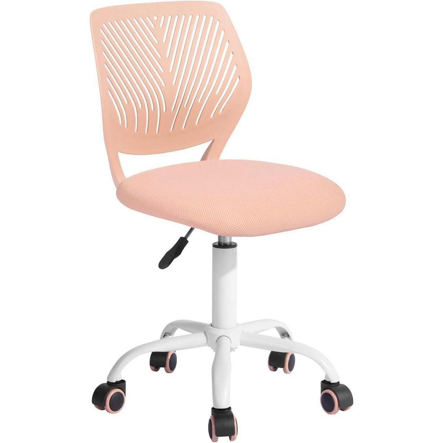 BÜROSTUHL Stoff Hellrosa Höhenverstellbar 75-87cm - Rosa, Textil (38.5/87/40cm)