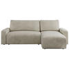 ECKSOFA ARGOS Beige Velours - Beige/Schwarz, Kunststoff/Textil (245/150cm) - MKS
