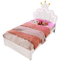 POLSTERBETT 90/200 cm Weiß mit Ambientelicht und verstellbarem Kopfteil - Weiß, Leder (90/200cm) - OKWISH