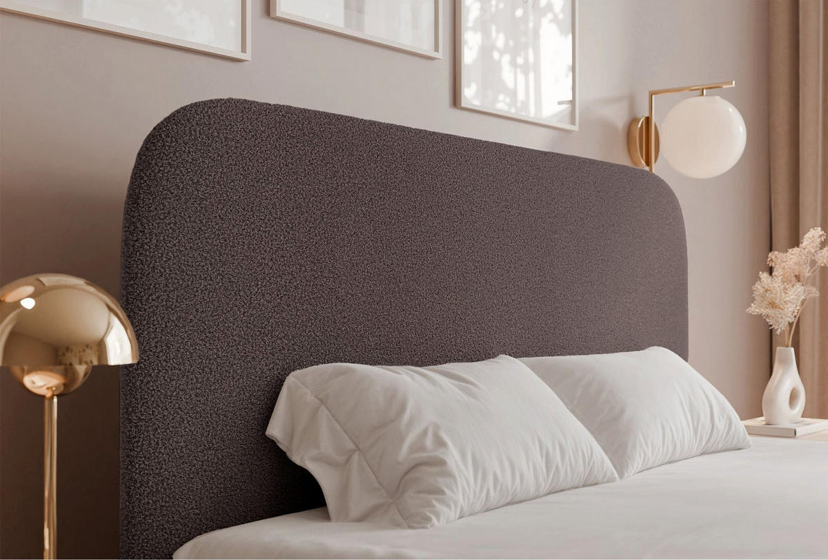 POLSTERBETT Sonvivo Braun Bouclé 140x200 cm - Braun, Kunststoff/Textil (140/200cm) - Selsey