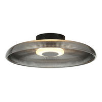 DECKENLEUCHTE Ossara, Schwarz und rauchgrau, 10cm - Schwarz, Glas (10/40/40cm) - KOSILUM