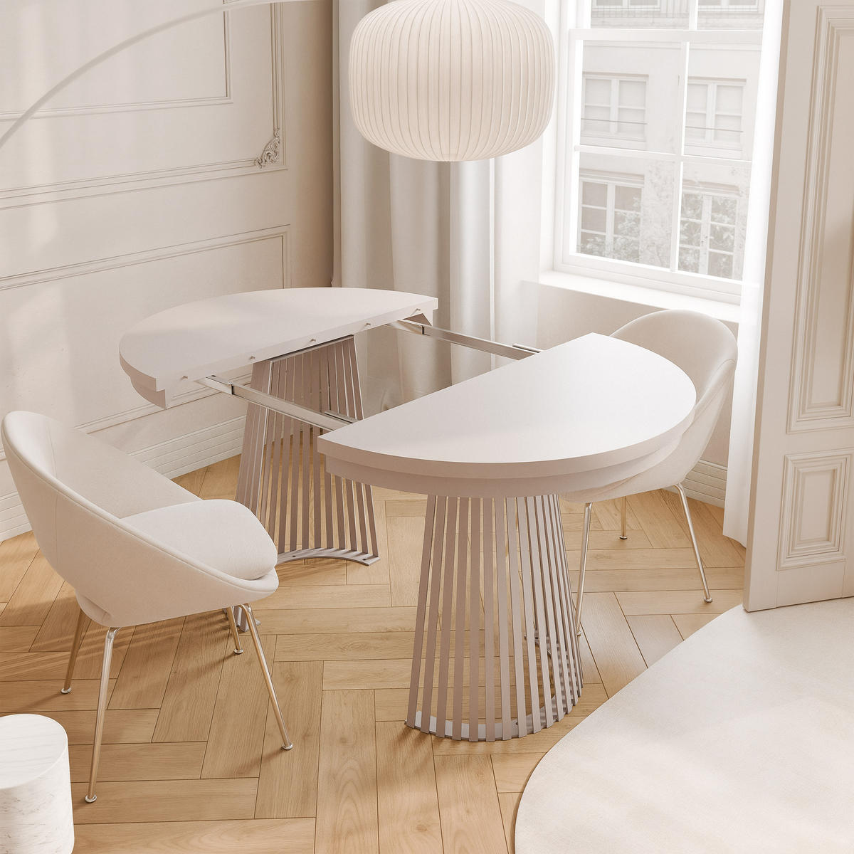 AUSZIEHTISCH AUREA 100-180/75 cm, Kaschmir - Kaschmir, Holzwerkstoff/Metall (100/100/75cm) - Idohome