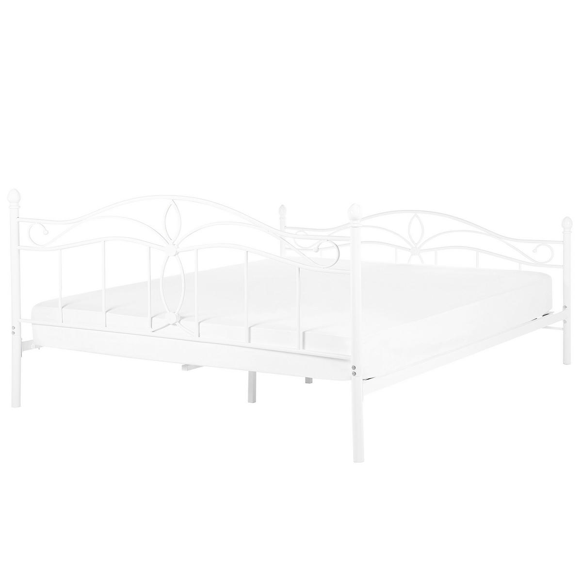 METALLBETT 160/200cm Weiß Antlia - Weiß, Metall (160/200cm) - Beliani