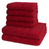 FROTTIERSET Cashmere feeling 6-teilig - Rot, Textil (50/100cm) - Ross