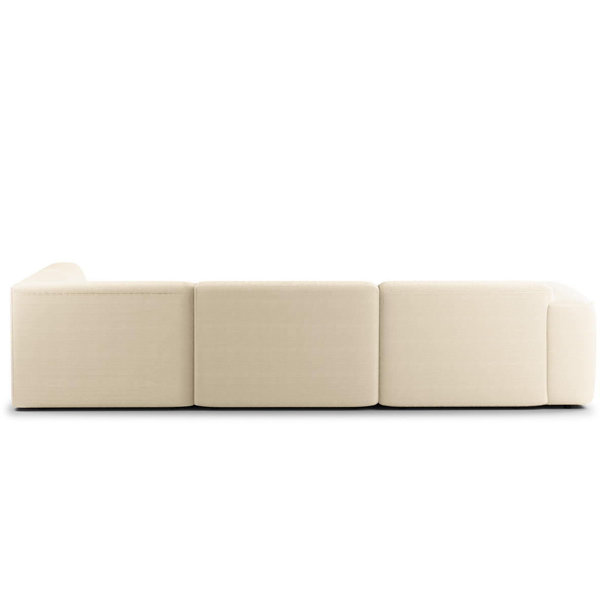 3-SITZER ECKSOFA mit Recamiere - Beige/Schwarz, Kunststoff/Textil (295/231cm) - home24