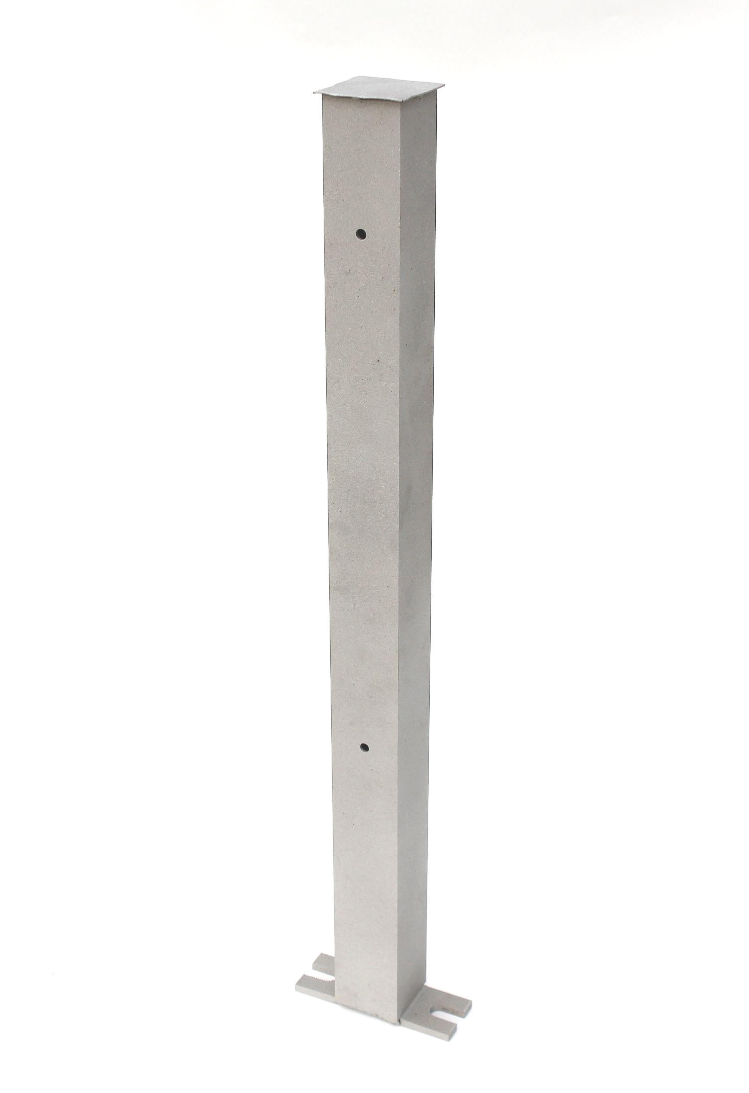 PFOSTEN aus Aluminium Gartenzaun 80 cm - Silberfarben, Metall (6/6/80cm) - DanDiBo