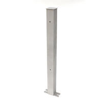 PFOSTEN aus Aluminium Gartenzaun 80 cm - Silberfarben, Metall (6/6/80cm) - DanDiBo