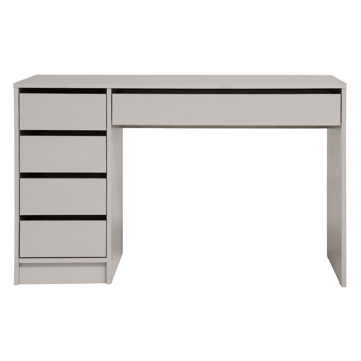 SCHREIBTISCH Malta mit 5 Schubladen, grifflos, Kaschmir - Kaschmir, Holzwerkstoff (57/120/75.5cm) - Beautysofa