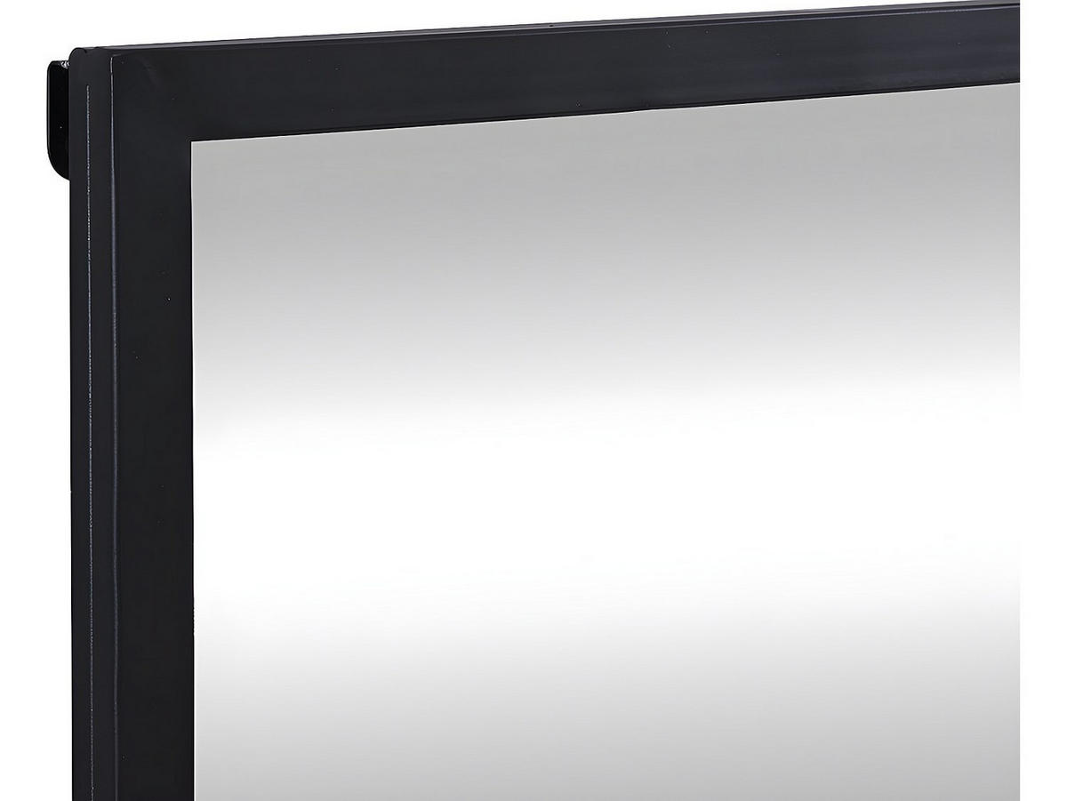 SPIEGEL - Industrial-Stil - Metall - 150 x 130 cm - Schwarz - MALDONIA - Schwarz, Metall (130/150/3cm) - Vente-Unique