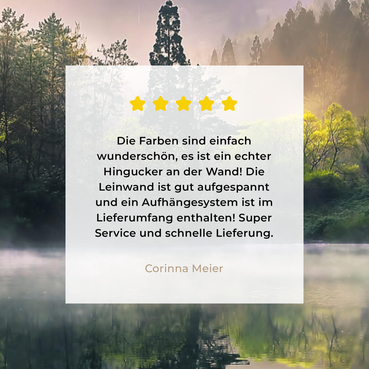 LEINWANDBILD Natur - Bäume - Berge - See - Wasser XXL 150x100 cm - Hellgrün, Textil (150/100cm) - MuchoWow