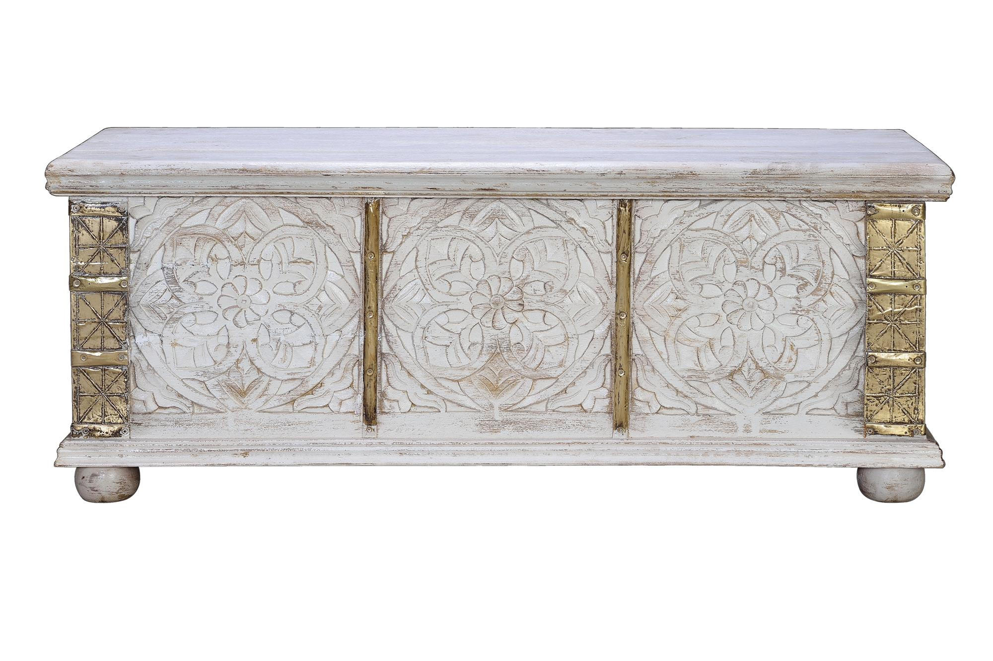 TRUHE aus Mangoholz - Perlmutt, Holz (116/45/40cm) - Giner y Colomer