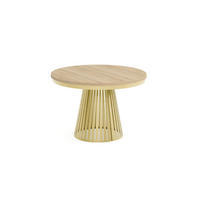 ESSTISCH Cone Bis - Goldfarben/Sonoma Eiche, Holzwerkstoff/Metall (120/120/76cm) - Meblini