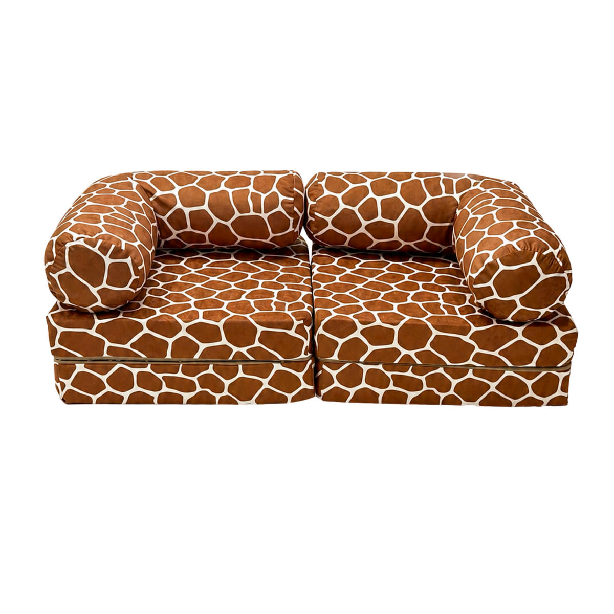 MODULARES Kindersofa Giraffe – weiches Spielsofa zum Spielen und Entspannen - Braun, Textil (142/25/71cm) - Bees & Blooms