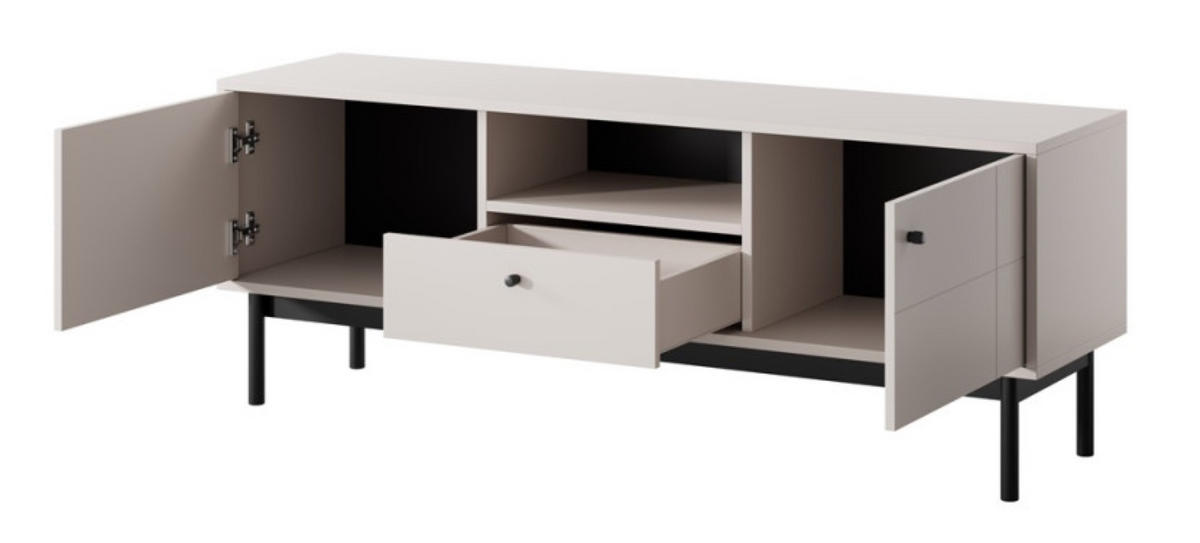 SCHRANK Kaschmir NATURE TV-Schrank - Beige, Holzwerkstoff (153.4/56.5/39cm) - Sepro Meble