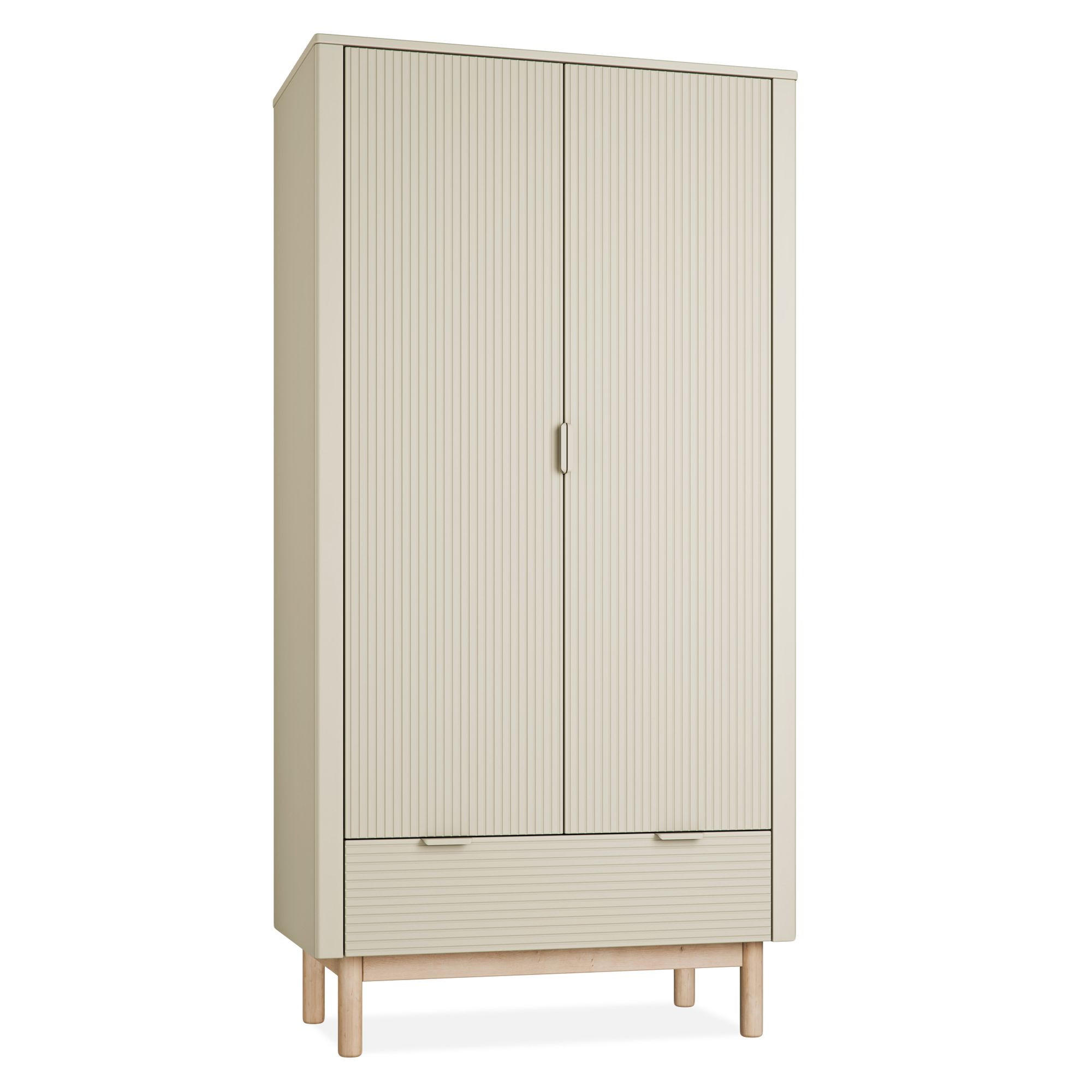 Konsimo® Kleiderschrank Beige 101x198x53 cm