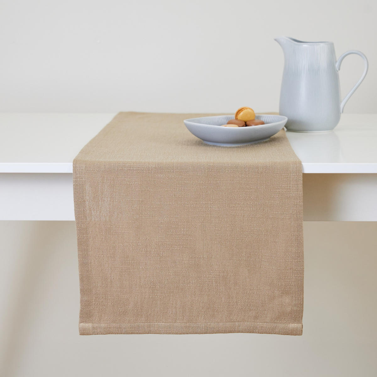 TISCHLÄUFER Clifden - Beige, Textil (180/40/1cm) - home&you