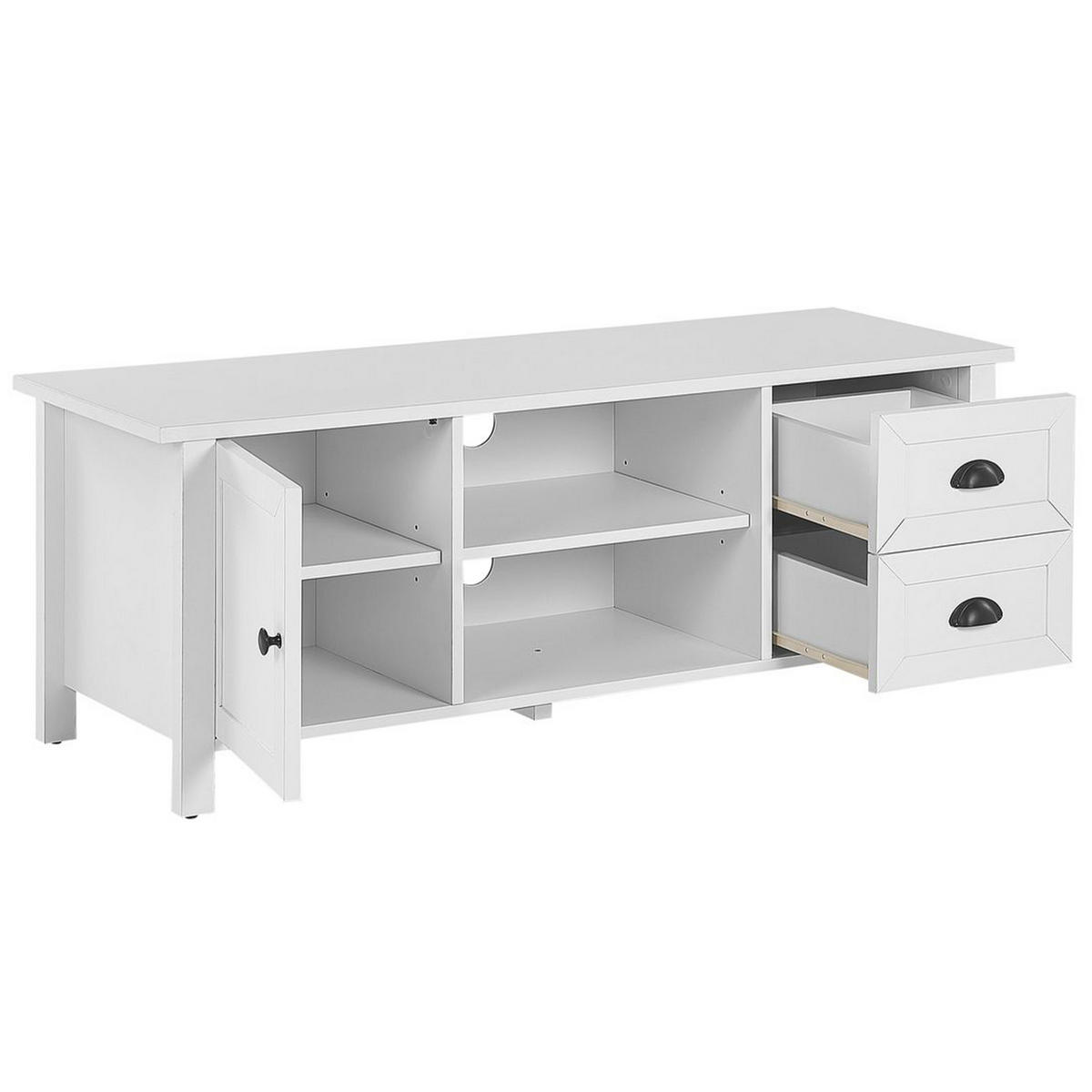 TV-MÖBEL Weiß HONOLULU 42/120/46 cm - Weiß, Holzwerkstoff (120/46/42cm) - Beliani