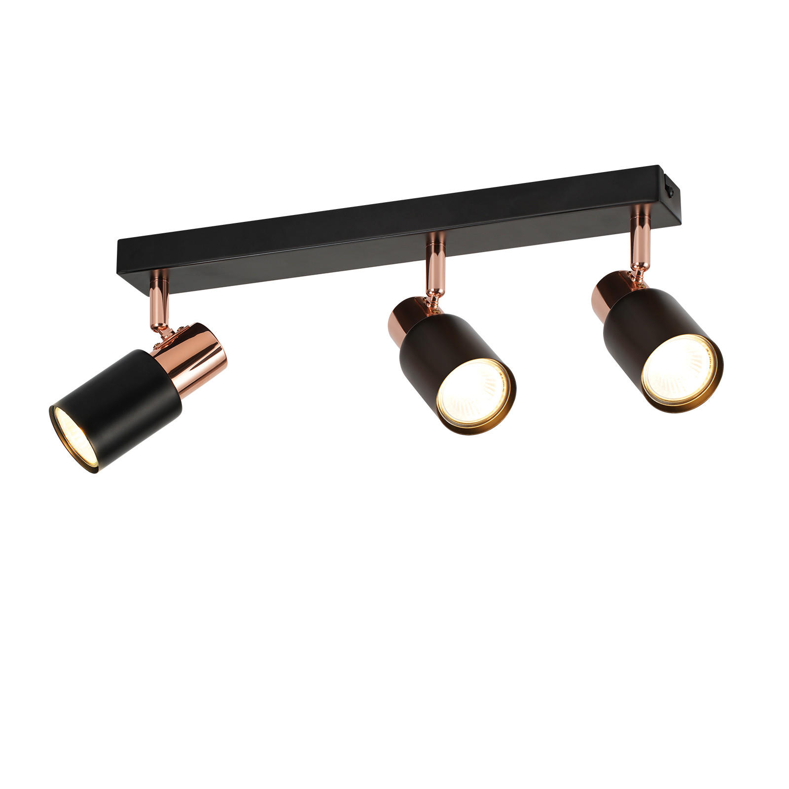STRAHLER Altena 3-flammig 38/14/12 cm - Schwarz, Metall (38/14/12cm) - Nettlife
