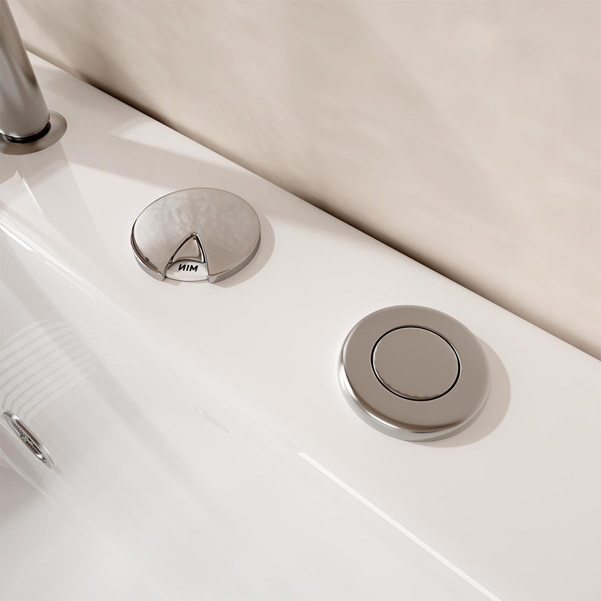 WHIRLPOOL NOOR - Weiß, Keramik (173/84/80cm) - Home Deluxe