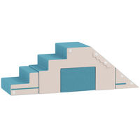 KINDER Schaumstoff Bausteine 2er Set Bausteinset mit Samtoptik Beige+Blau - Beige, Textil (39/131cm) - AIYAPLAY