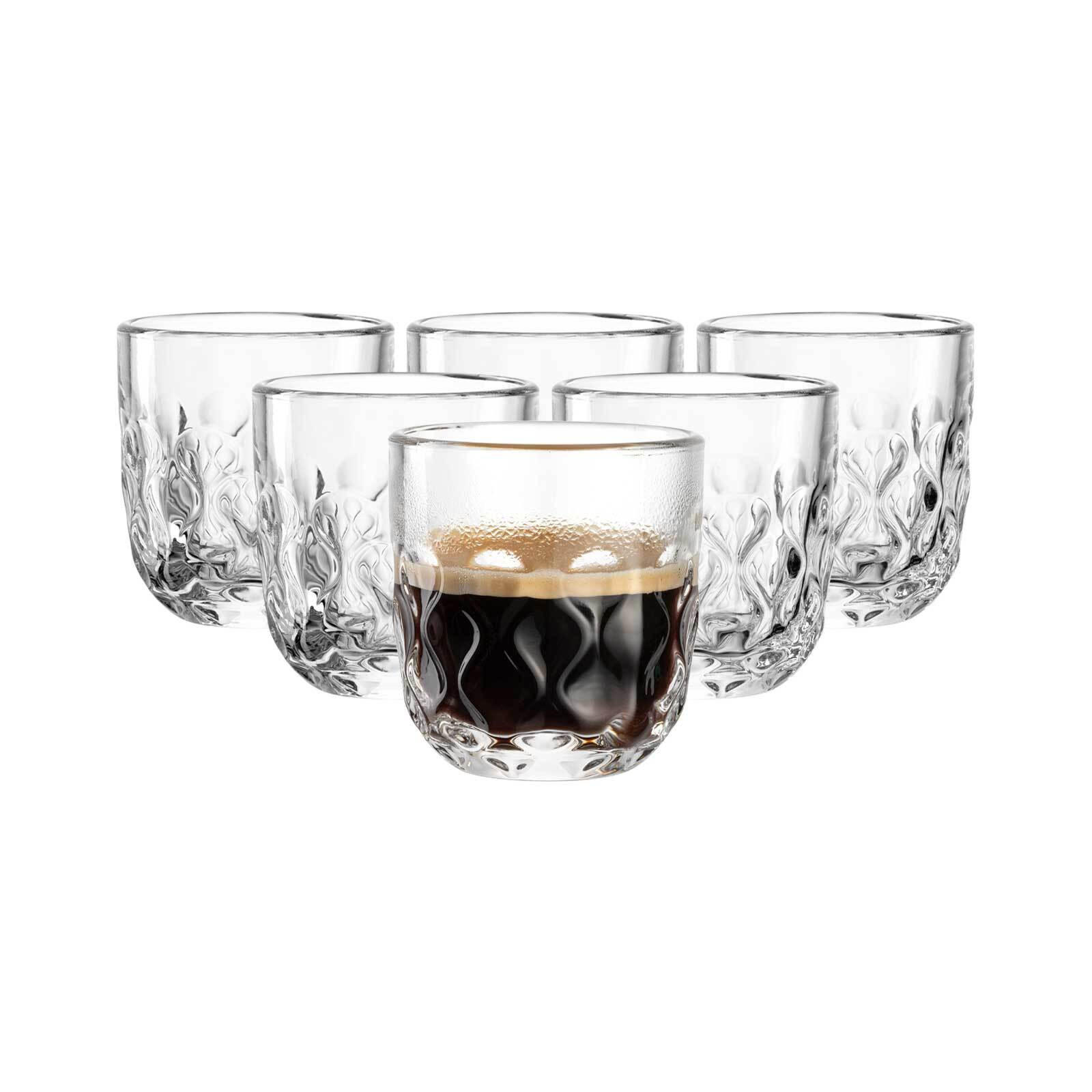 ESPRESSOGLÄSER (2) Gocce transparent 60 ml 6er Set - Transparent, Glas (0.06L) - Leonardo Living