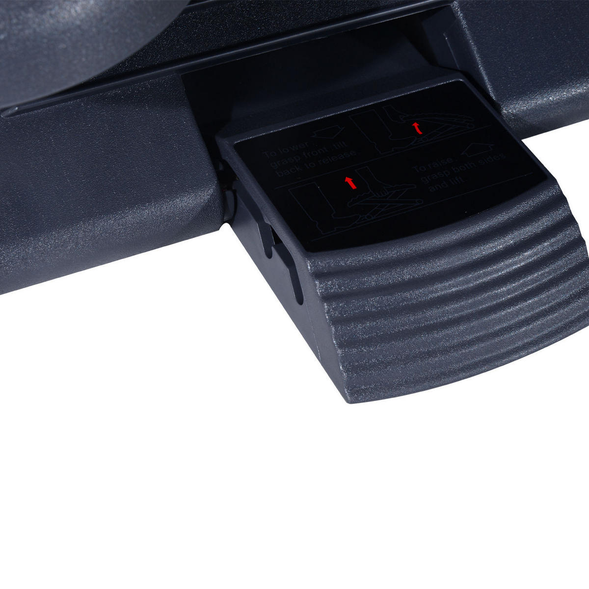 ERGONOMISCH Fußstütze Fußablage Fuß Stütze Relax Büro Neigung Höhe verstellbar - Dunkelgrau, Kunststoff (35/17/46cm) - HOMCOM