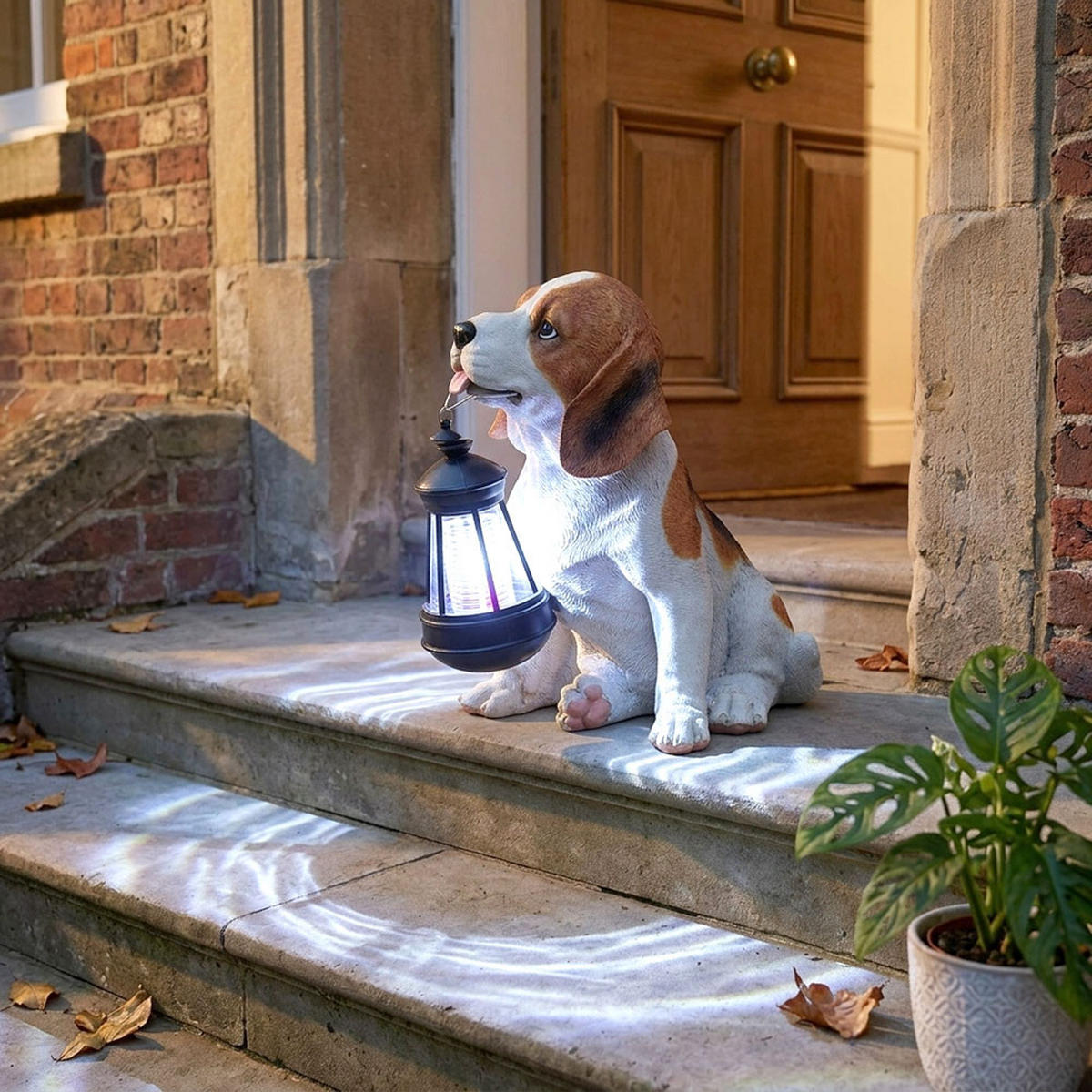 LED AUSSENLEUCHTE Hund Bunt 2er Set - Multicolor, Kunststoff (24.2/18/26cm) - Globo Lighting