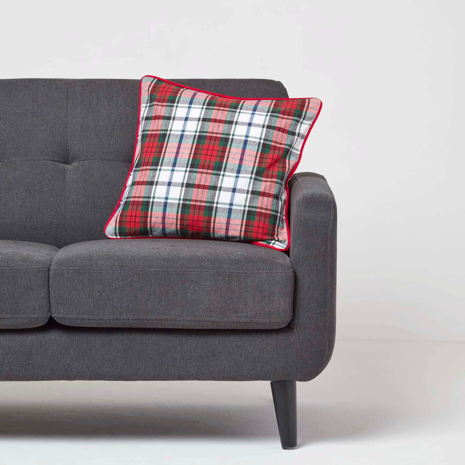 KISSENHÜLLE Macduff Schottenkaro 45/45 cm - Rot, Textil (45/45cm) - Homescapes