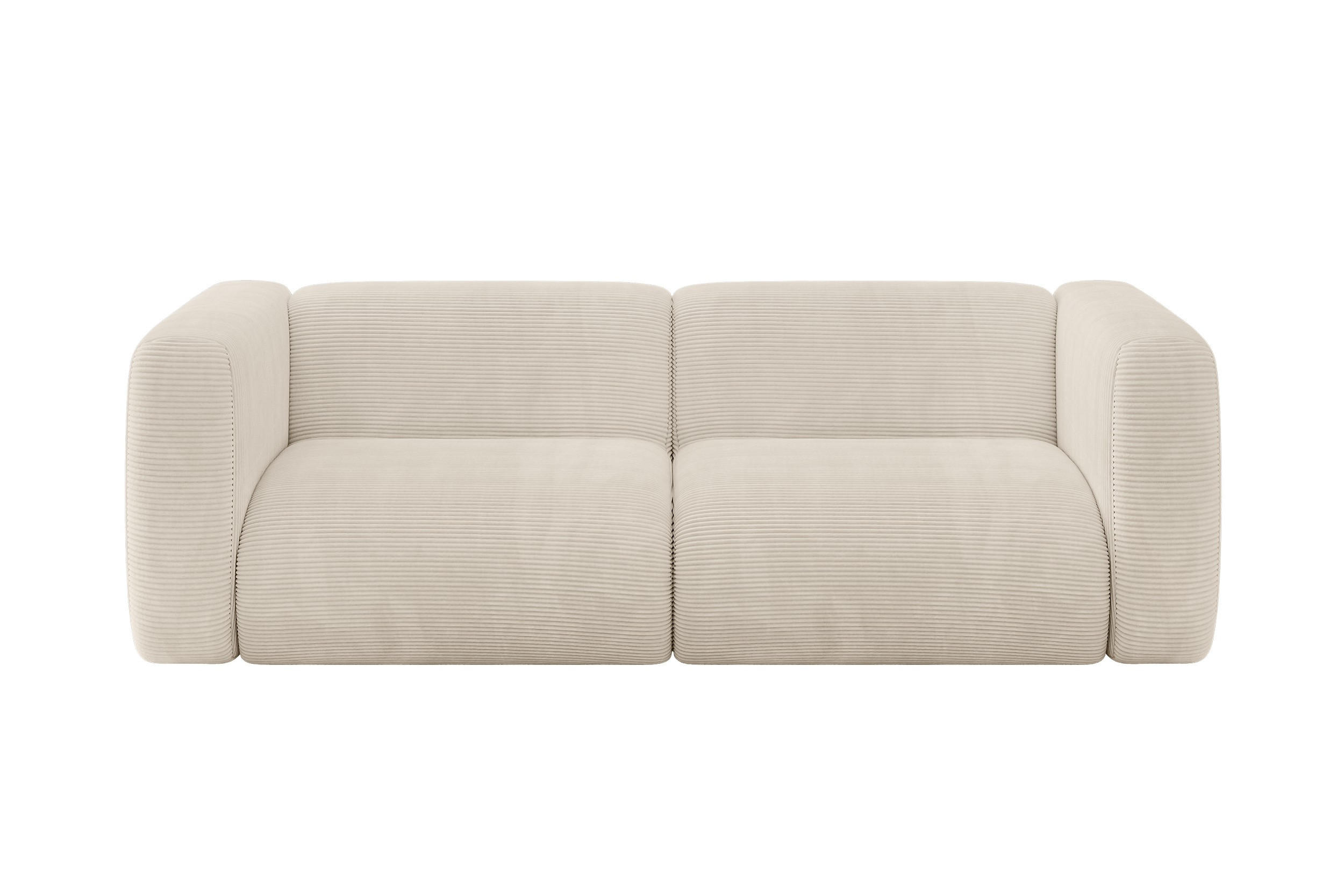 ALTDECOR MODULÁRNÍ pohovka MIRA-S1, 2místná, 228 × 89 × 70 cm, béžová, manšestr