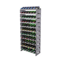WEINREGAL VINOTECA FLEX PRO HxBxT 149x65x28cm 66 Flaschen auf 11 Ebenen Grau - Grau, Holz (65/149/28cm) - PROREGAL