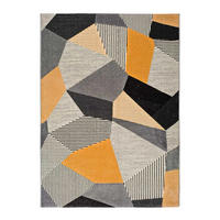 WEBTEPPICH Grau Gladys 60/120 cm - Dunkelgelb/Grau, Naturmaterialien/Textil (60/120cm) - Atticgo