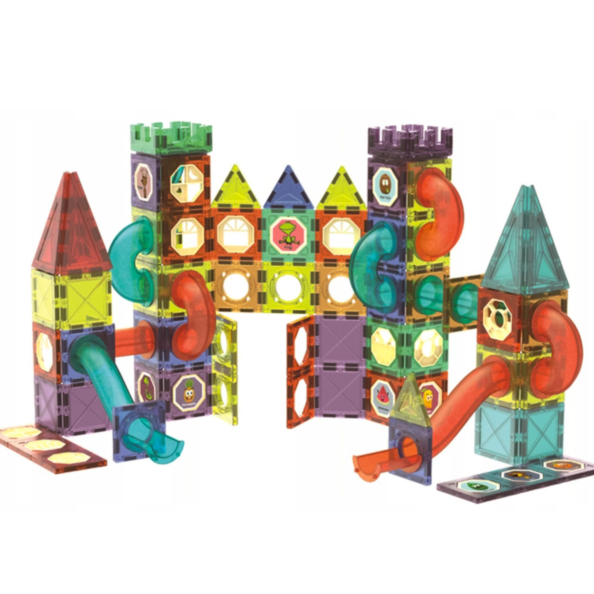 MAGNETISCHE BAUSTEINE 150 Teile - Dunkelgelb/Multicolor, Kunststoff (5/5cm) - KRUMAD