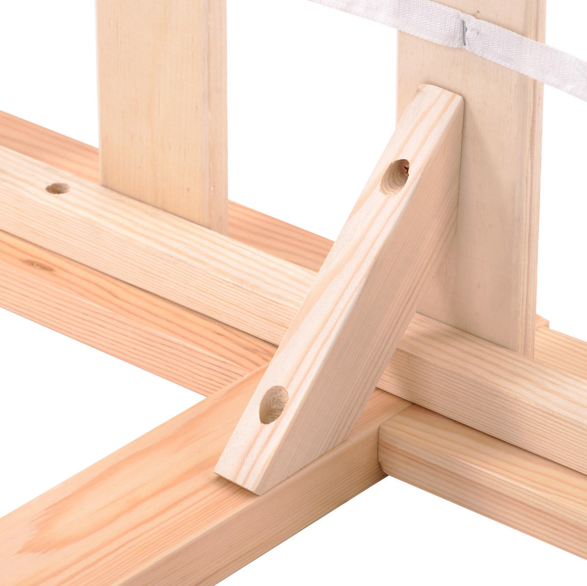 KREVET 140/200 cm od punog drveta, stabilna konstrukcija i komforna visina, Prirodna - prirodne boje, drvo (140/200cm) - Redom