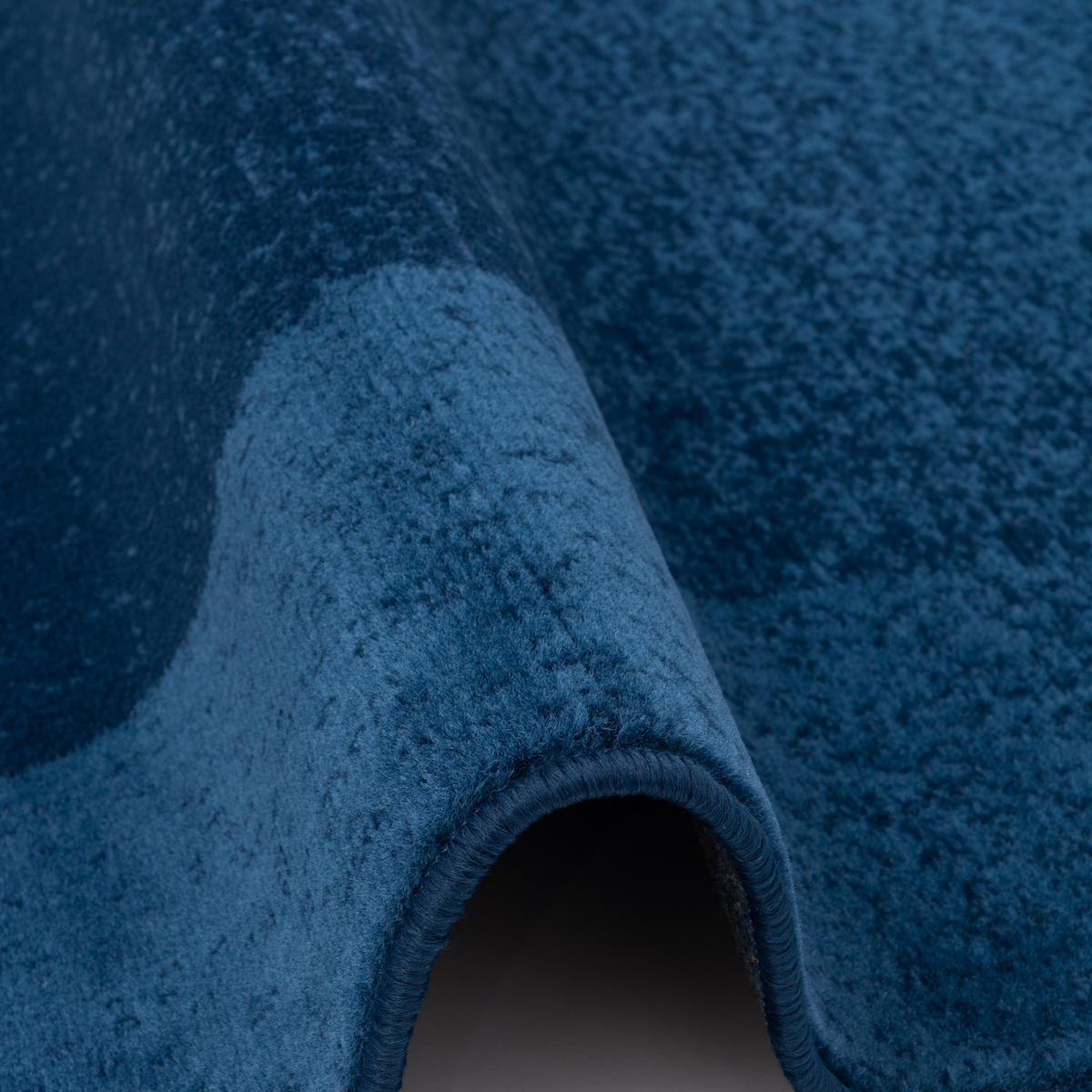 MODERN DESIGNER VELOURS TEPPICH SAMBA - Dunkelblau, Textil (80/150cm) - Pergamon
