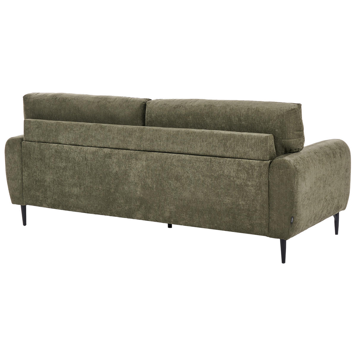 3-SITZER-SOFA Chenillegewebe Grün Skaro - Schwarz/Grün, Textil (214/87/89cm) - Beliani