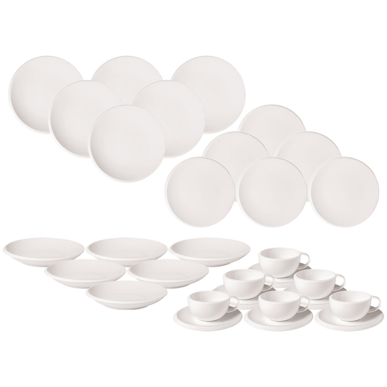 KOMBISERVICE NewMoon weiß 30er Set - Weiß, Keramik (1/1/1cm) - Villeroy & Boch