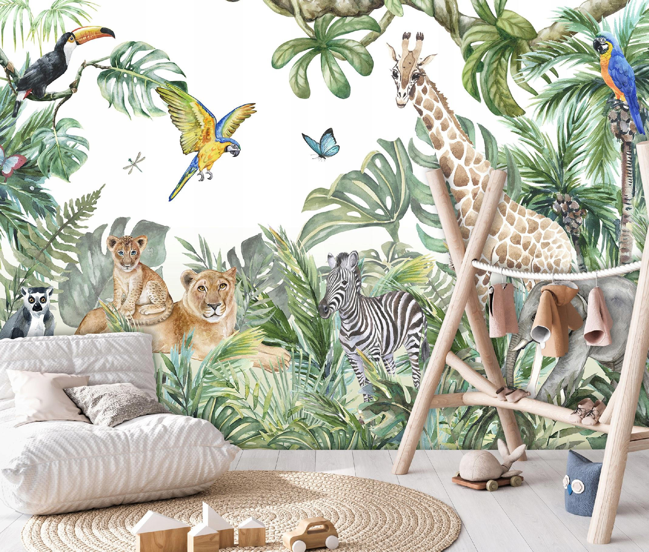 FOTOTAPETE Kinderzimmer Wald Vlies Tapete 350x250 - Multicolor, Papier (350/250cm) - Wallarena