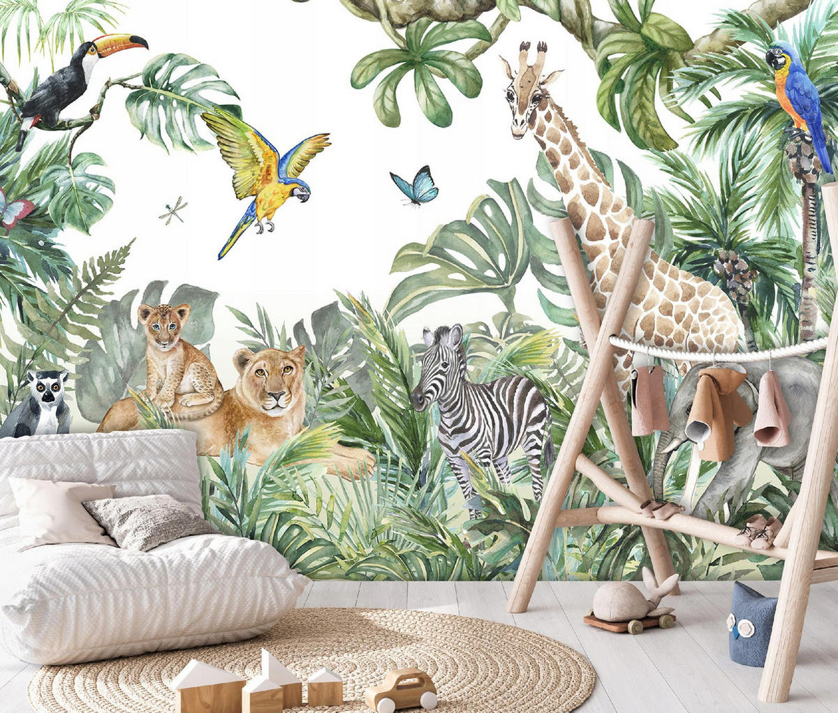 FOTOTAPETE Kinderzimmer Wald Vlies Tapete 300x210 - Multicolor, Papier (300/210cm) - Wallarena