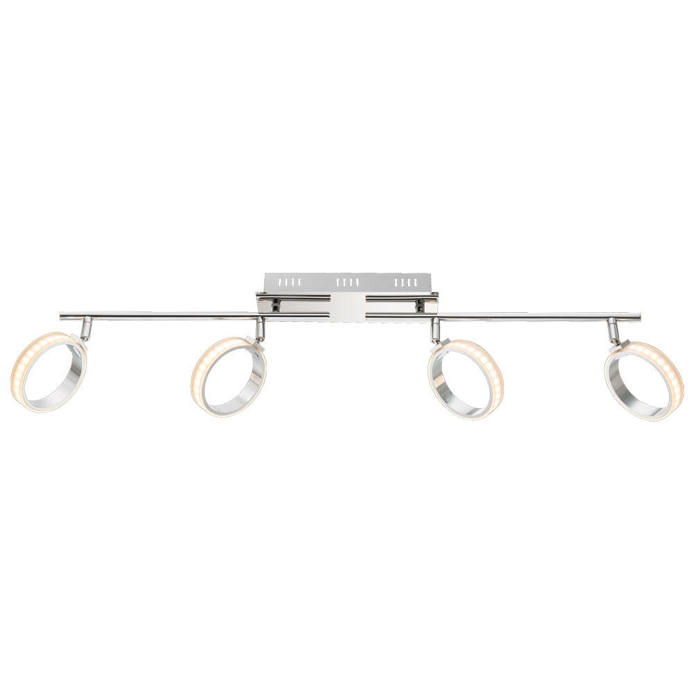 LED DECKENLEUCHTE Idaho Aluminium Silber - Silberfarben, Metall (80/16/21.5cm) - Globo Lighting