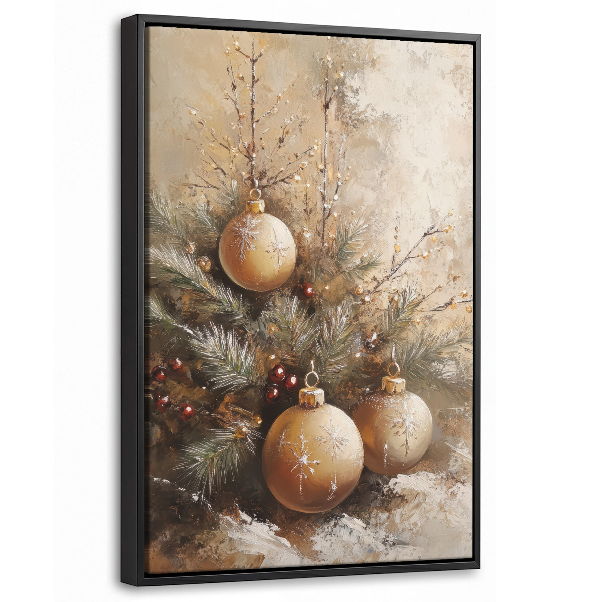 MuchoWow Leinwand Gold 20x30 cm