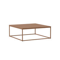 COUCHTISCH 120 cm, Braun - Braun, Metall (90/90/35cm) - Oviala