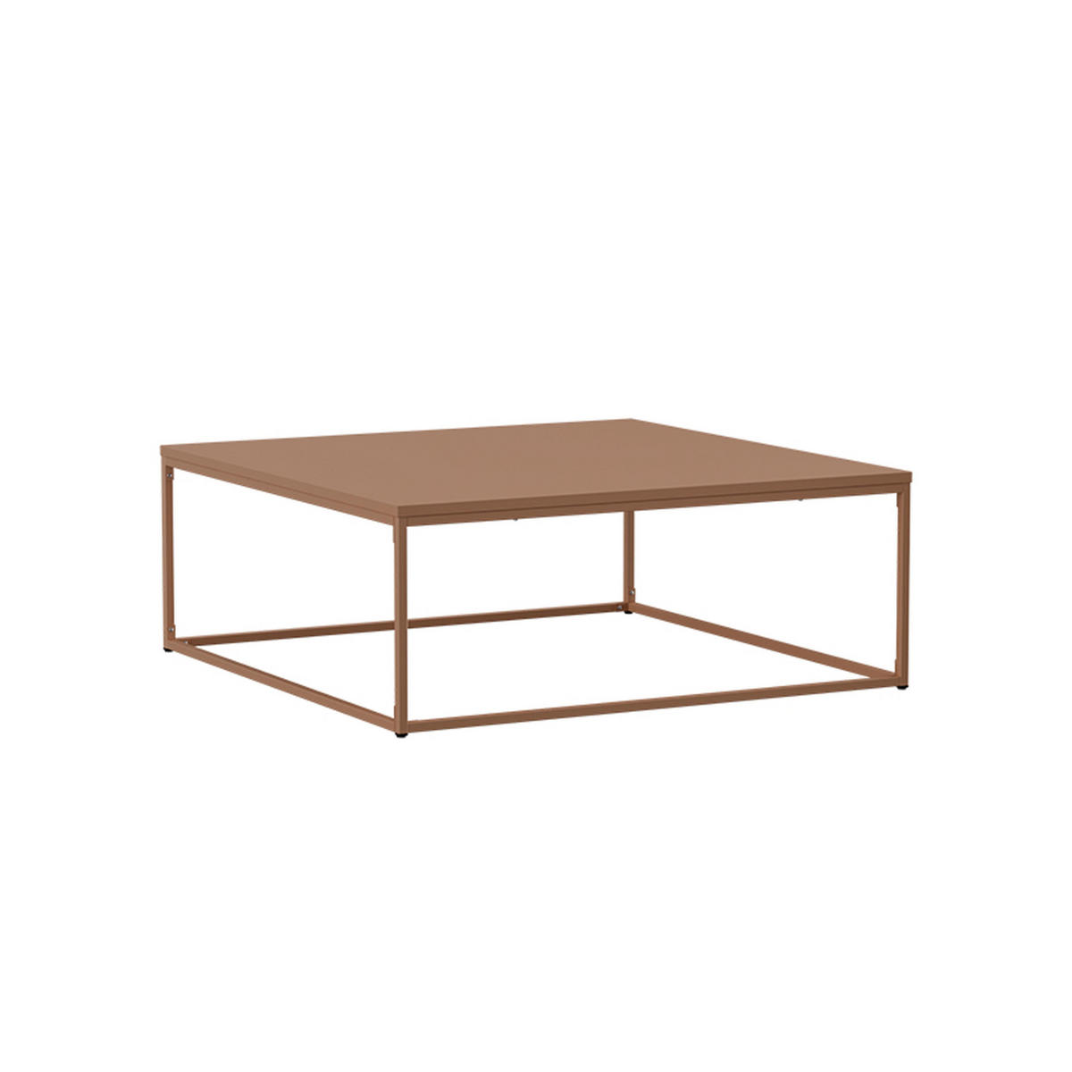 COUCHTISCH 120 cm, Braun - Braun, Metall (90/90/35cm) - Oviala