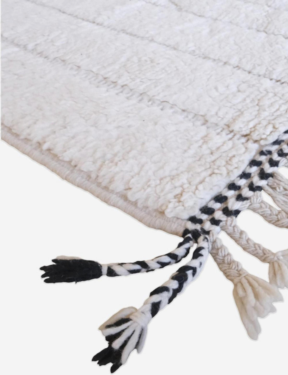 BERBERTEPPICH aus reiner Wolle 195x 195 cm - Weiß, Naturmaterialien (195/195cm) - AFK Living