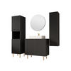 BADMÖBEL-SET Nubia V - Goldfarben/Schwarz, Holzwerkstoff/Metall (87/79/45cm) - MIRJAN24