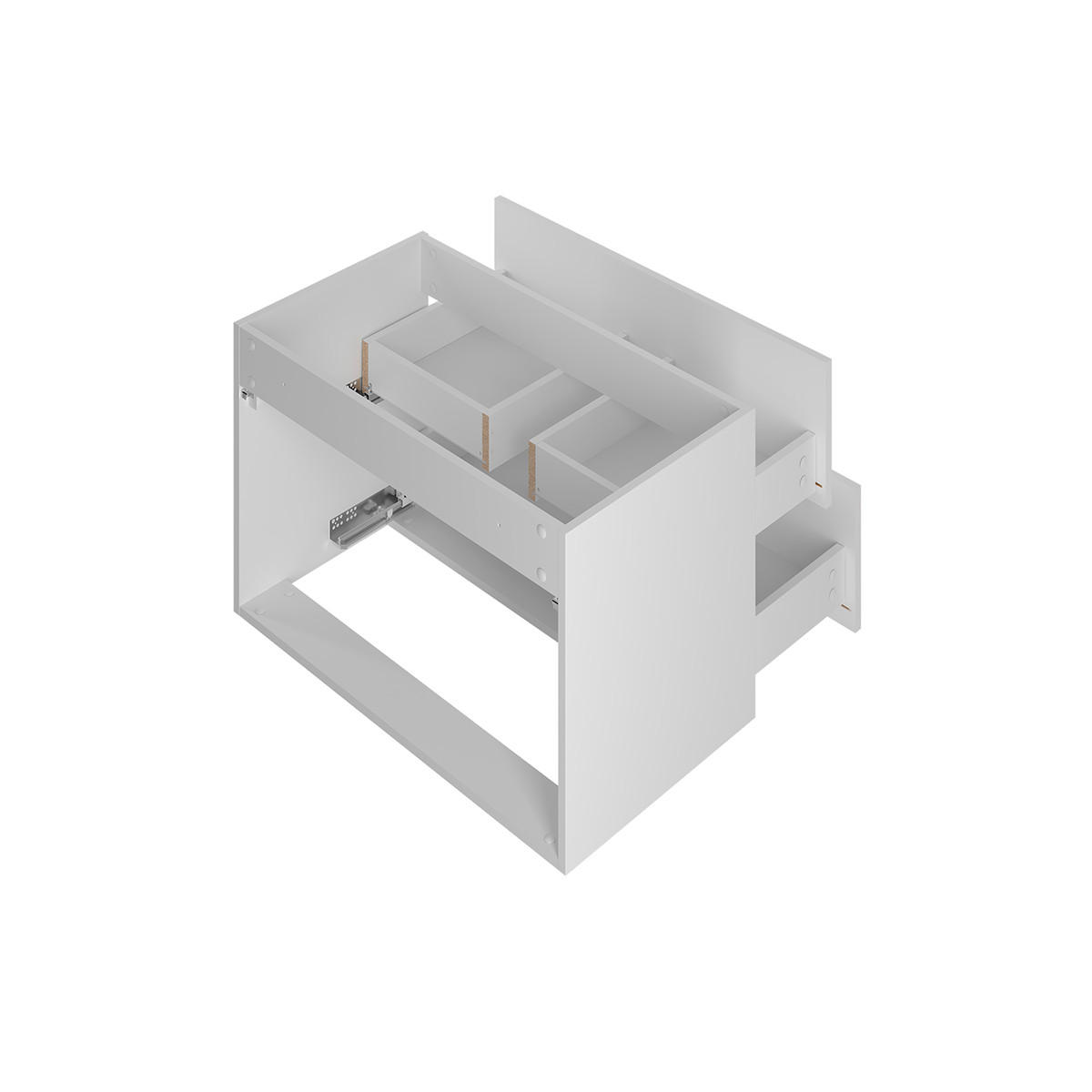 BADMÖBEL Lexa 2er-Set Weiß - Weiß, Holzwerkstoff (80.6/52.2/46.5cm) - Petits-meubles