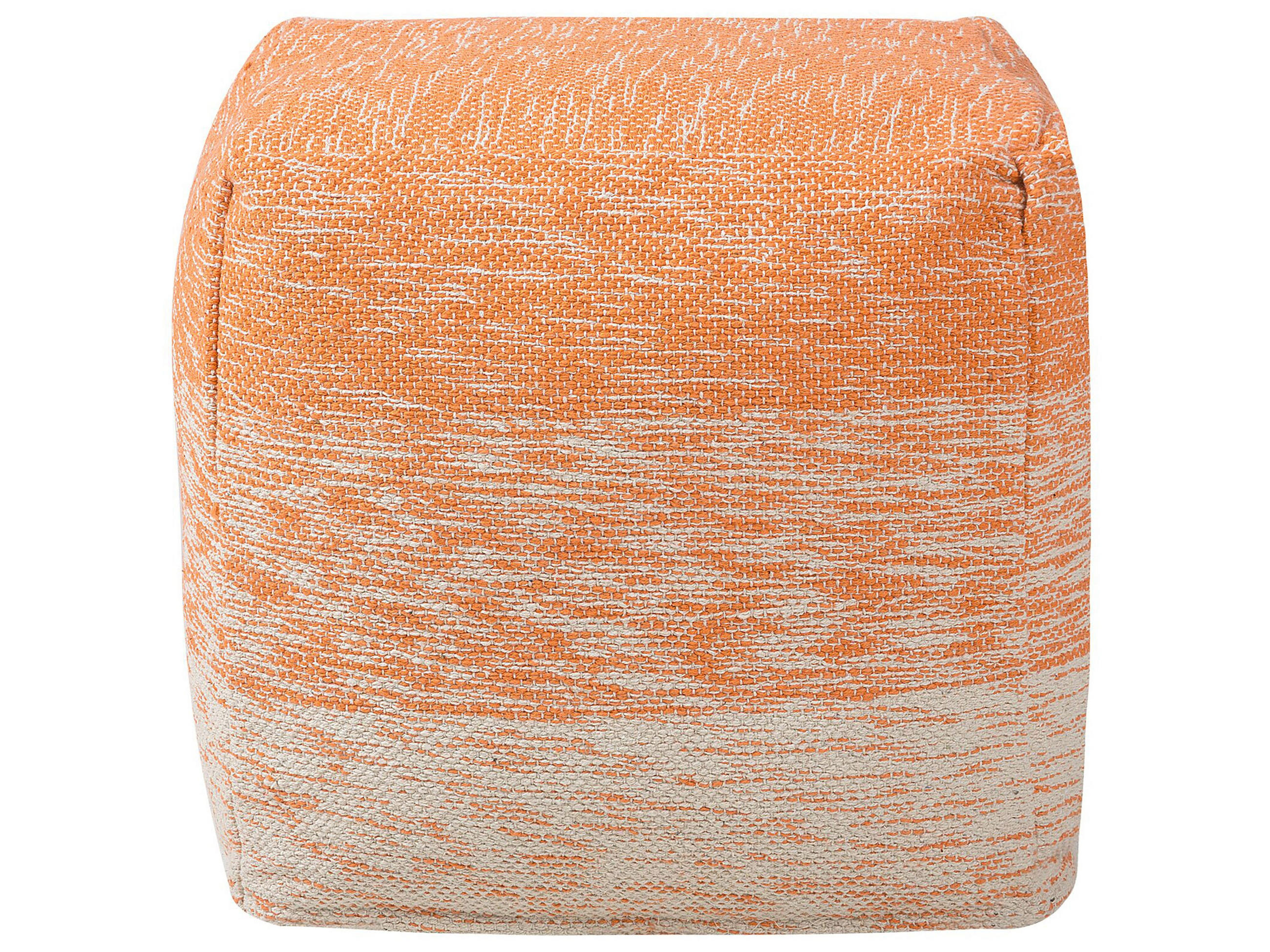 POUF Hirri 40/40/40 cm - Orange, Naturmaterialien/Textil (40/40/40cm) - Beliani