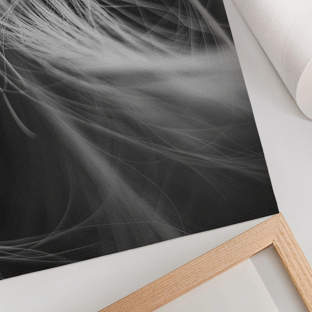 POSTER - 29x42 cm - Pixel - Verfilztes Haar - Weiß, Textil (29/42/0.1cm) - TULUP