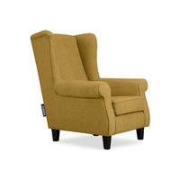 OHRENSESSEL MILES Masivholzbeine schwarz, honigfarben - Honig, Holzwerkstoff/Buchenholz (82/105/97cm) - KONSIMO®