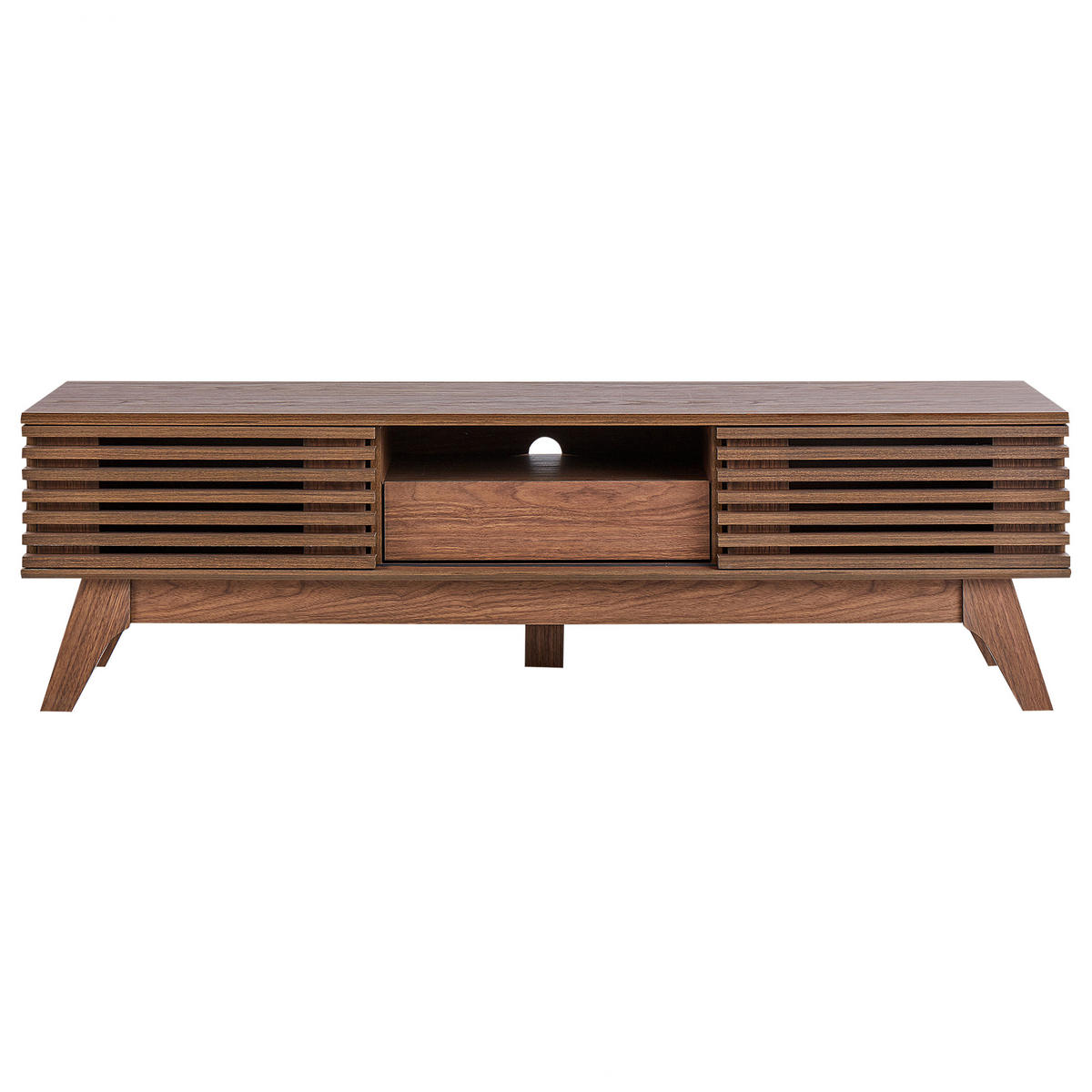TV OMARICA temno rjava DETROIT 35/149/44 cm - temno rjava, leseni material (149/44/35cm) - Beliani